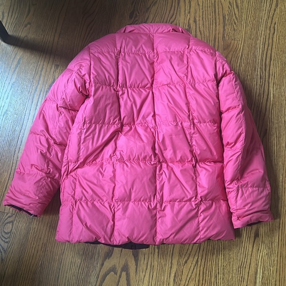 🌿Lands End Reversible black and hot pink Women’s puffer jacket, size S🌿 - Picture 7 of 9